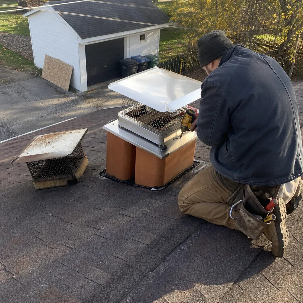 Chimney Cap & Crown Installation